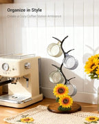 GAJ Sunflower Paper Towel Holder & Mug Tree - Modern Farmhouse Sunflower Decor for Kitchen Coffee Bar - Gifts for Women - 3D Yellow Stuff Decorative Accessories - Image 7