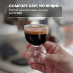 OVALWARE Dual-Dose Espresso Measuring Glass 30/60ml | Set of 2, Stackable - Image 3