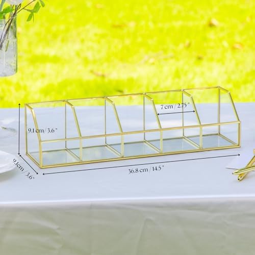 NCYP Glass Tea Bags Organizer, 14.5 x 3.6 x 3.6 Inches - Image 5