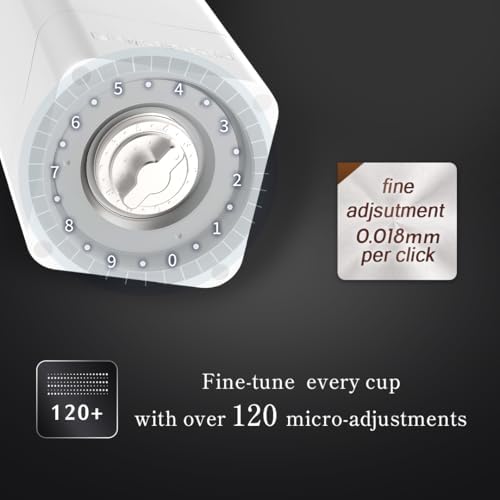 A2 White Portable Electric Coffee Grinder, Cordless Burr Grinder - Image 6