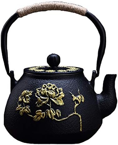 tetsubin Cast iron Tea Kettle workshop Healthy japanese Tea pot with Stainless Steel Infuser（40 oz） by Unknown