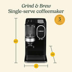 Cuisinart Single-Serve Coffee Maker + Coffee Grinder with 8 oz., 10 oz., and 12 oz. Serving Size, Compatible with Single-Cup Pods, 48-Ounce Removable Reservoir, Stainless Steel, DGB-2 - Image 6