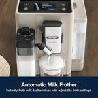De'Longhi Rivelia Automatic Espresso Machine, Grinder, Milk Frother, Beige - Image 6