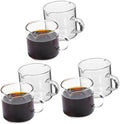 DECHOUS 6pcs Modern Espresso Cups Glass Mugs Dual Spout Design Small Pitchers for Coffee Syrup for Daily Use by DECHOUS