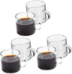 DECHOUS 6pcs Modern Espresso Cups Glass Mugs Dual Spout Design Small Pitchers for Coffee Syrup for Daily Use by DECHOUS