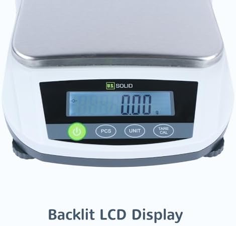 U.S. Solid Digital Lab Scale 5000g x 0.01g Precision Analytical Balance Kitchen Jewelry Scientific Weighing - LCD Display - Image 3