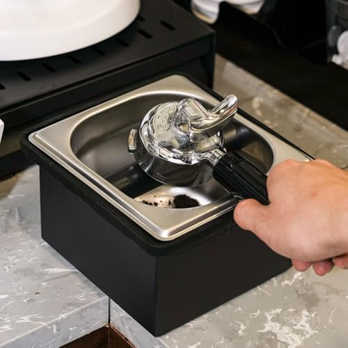 Stainless Steel Coffee Knock Box with Removable Ground Container Noise Reduction Rubber Coffee Box for Cafe Bar(7.3in) - Image 6