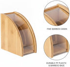 Coffee Filter Storage Box for Pour Over, PP Plastic and Bamboo Container with Vertical Design (1 PC) - Image 6