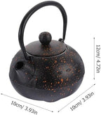 Japanese Cast Iron Tetsubin Teapot 0.4l Small Stovetop Water Kettle with Removable Lid and Handle for Home Office Tea Brewing - Image 2