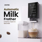Averno Fully Automatic Espresso Machine with Grinder & Milk Frother, Bean to Cup Coffee Maker for Espresso, Cappuccino & Latte, Stainless Steel Brewing Unit - Image 5