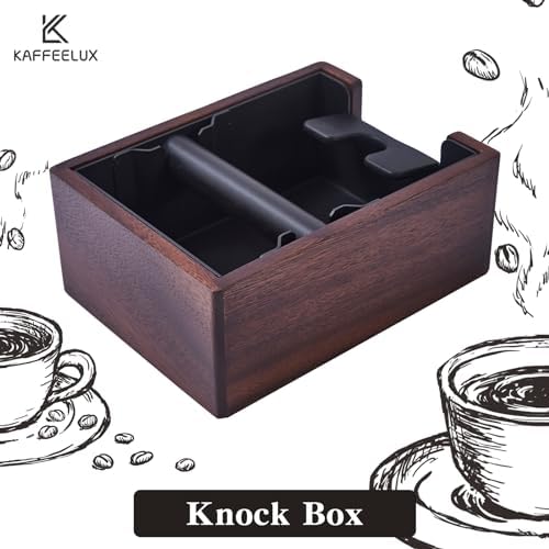 Wooden Espresso Knockout Box, 58mm Espresso Storage Box, Suitable For Storing 58mm Espresso Mashers, Dispensers, Natural Walnut Wood Masher Base (coffee) - Image 3