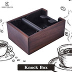 Wooden Espresso Knockout Box, 58mm Espresso Storage Box, Suitable For Storing 58mm Espresso Mashers, Dispensers, Natural Walnut Wood Masher Base (coffee) - Image 3