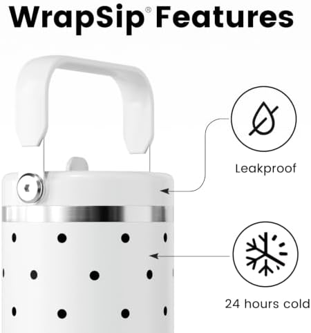 Fjbottle WrapSip 40 oz Insulated Tumbler with Flip Straw and Handle - Image 2