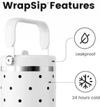 Fjbottle WrapSip 40 oz Insulated Tumbler with Flip Straw and Handle - Image 2