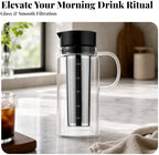 Iced Tea Glass Cold Brew Maker, Black 1000ML - Image 2