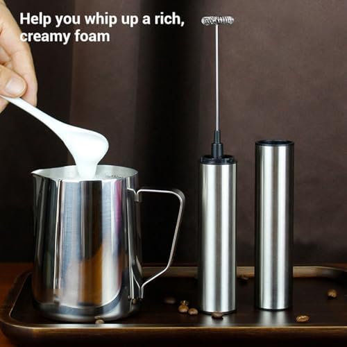 Haofy Milk Frother, USB Rechargeable Handheld Electric Whisk with Premium Stainless Steel, for Coffee Hot Chocolate Matcha Baking - Image 7