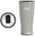 THERMOS Icon Series 24oz Stainless Steel Tumbler with Slide Lock Lid, Leakproof, Fits Cupholder, Dishwasher Safe, Griptec™ Non‑Slip Base, Keeps Drinks Hot 6 Hrs/Cold 22 Hrs, River Rock by Thermos
