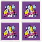 CafePress MLP Rarity Fabulous Tumbled Stone - Set of 4 Coasters Set of 4 by CafePress