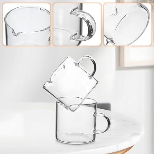 STOBAZA 10pcs Glass Mugs Espresso Mugs Lids Design Small Drinking Cups for Coffee Tea - Image 2