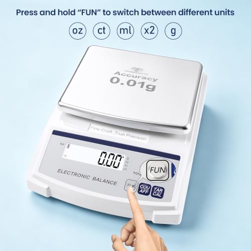 Lab Scale 5000gx0.01g, Digital Gram Weight Scale for Jewelry，Coin & Gold - Image 4