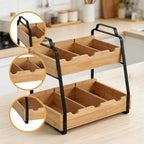 Tea Bag Organizer Versatile Sugar Packet Chest for Pantry Kitchen Countertop - Image 3