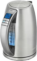 Cuisinart PerfecTemp 1.7-Liter 1500-Watt Stainless Steel Cordless Programmable Kettle with Six Presets, Stay-Cool Handle, & 360-Degree Swivel Power Base With LED display (CPK-20) by Cuisinart
