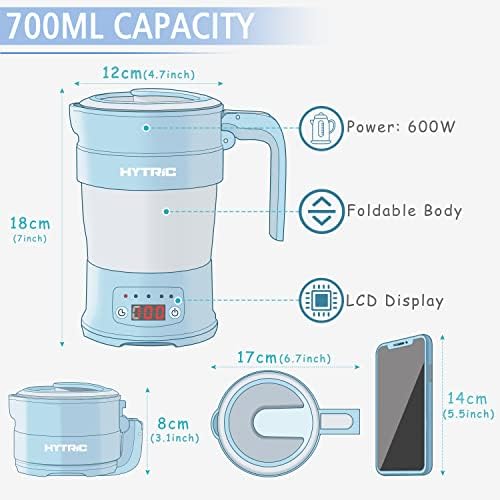 HYTRIC 700ML Travel Electric Kettle, Collapsible Kettle with Keep Warm - Image 4