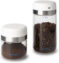 Bean Care System Bundle – Smart Coffee Canister with One-Touch Vacuum Seal & Dual-Mesh Stainless Steel Sifter for Fresh Storage & Consistent Grinds – Cold Brew & Espresso Ready by Shelbru