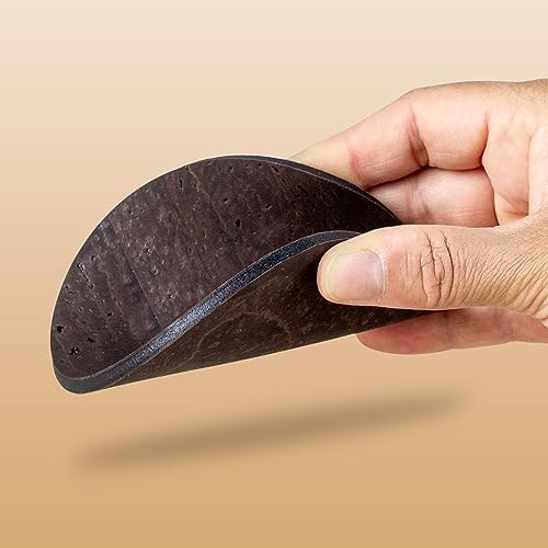 Coasters for Drinks 4 Pcs Cork Vegan Round Edge Sturdy Light Weight Drink Coaster with Holder Table Housewarming Home Kitchen Decor Gift Set for Women Men Brown Color - Image 5