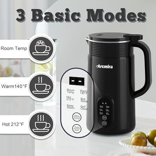 Arcmira 6 in 1 Nut Milk Maker Machine, 20oz(600ml) Soy Milk Maker Machine - Image 2