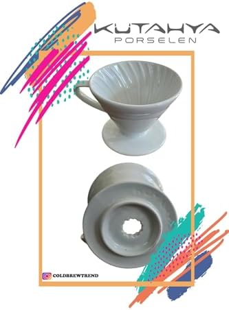 SODEF Porcelain V60 02 Dripper White - Ceramic Pour Over Coffee Filter Cone for Single Cup Brewing - Image 2