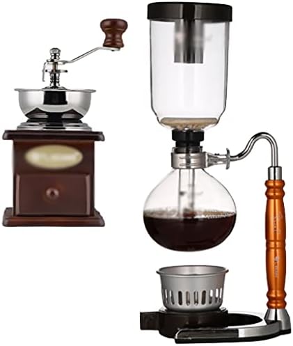 JITEM Cafetera Syphon Coffee Maker Manual Retro Vacuum Glass Siphon Pot Percolators 3 Cups Glass Tabletop Siphon Coffee Maker for Coffee or Tea by Unknown