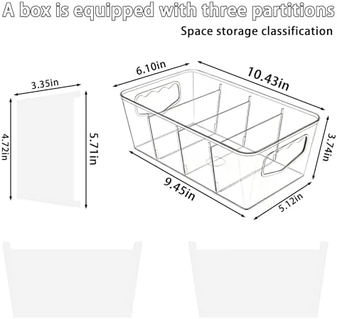 SPACELEAD 8 Pack Clear Plastic Storage Bins for Home Organization - Image 2
