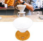 Ceramic Pour Over Coffee Dripper, Immersion Dripper for Manual Brew, Heat Proof Portable Coffee Maker with Reusable Filter, Ideal for Home & Office Use (Yellow) - Image 4