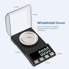 Digital Milligram Scale 100g/0.001g rechargeability, High Precision Portable Jewelry Scale, Powder Scale, Micro Scale for Powder Medicine, Gold, Gem, Reloading, Calibration Weight - Image 7