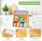 LASZOLA Bamboo Tea Bag and Coffee Holder Organizer for Cabinet Counter - Image 3