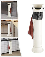 Knock Box for Coffee Grounds, Commercial Floor Standing Knockbox with Removable Base, Coffee Knock Box Commercial Floor Standing Espresso Dump Bin, Includes 30 Garbage Bags & Towel (Beige) - Image 4