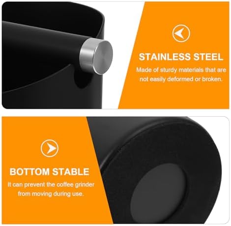 Stainless Steel Espresso Knock Box with Lid for Kitchen - Image 3