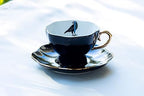 Grace Teaware 6 Assorted Halloween Tea Cup and Saucer Sets - Cat, Raven, Snake, Spider, Ouija Board, Witchy Crystal Ball - Image 3