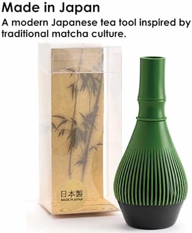 Japanese Tea Whisk Made of Resin, Non-breakable Dishwasher Compatible, Made in Japan, Green Bamboo Color - Image 6