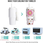 PYD Life 6 Pack Sublimation Coffee Tumblers 20 OZ with Lid and Straw - Image 5