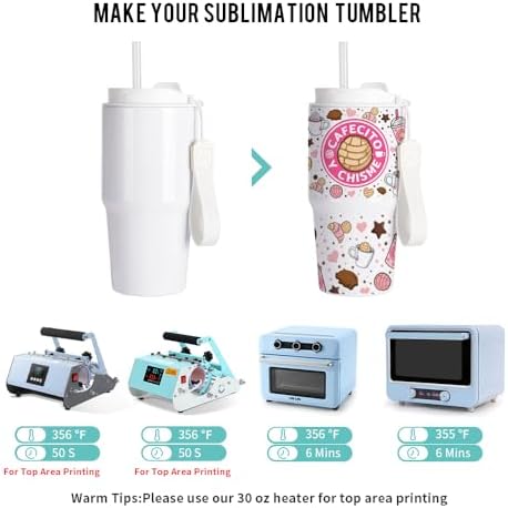 PYD Life 6 Pack Sublimation Coffee Tumblers 20 OZ with Lid and Straw - Image 5
