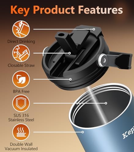 Kepwam Self-Heating Travel Mug T3,20oz Large Capacity Leak-Proof Heated Mug - Image 6