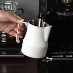 Coffee 350ml 500ml 750ml Stainless Steel Milk Frothing Pitcher Steaming Pitcher,Double V Spout 2Pcs Milk Frothers Perfect for Espresso Machines,Matte Finish (Color : White, Size : 750ml/25oz) - Image 4