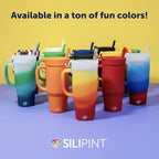 Silipint 32oz Silicone Tumbler with Handle, Flip Lid and Straw – BPA-Free, Non-Toxic, Freezer, Microwave, Dishwasher Safe Tumbler – Perfect for Tea, Smoothies (Aurora) Pack of 1 - Image 7