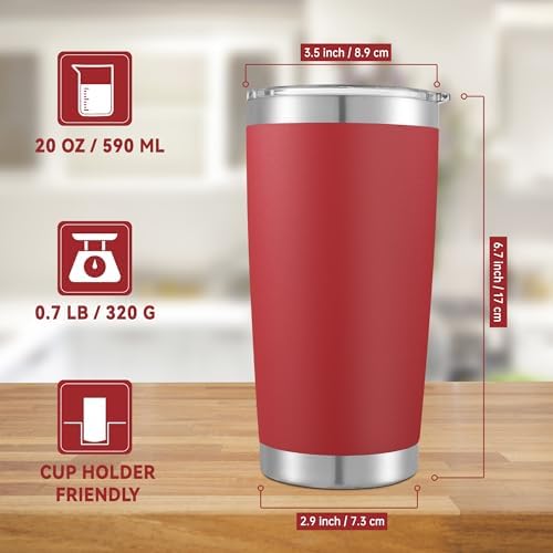 20 oz Tumblers Bulk Stainless Steel Tumbler with Lid, 12 Pack - Image 3