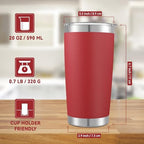 20 oz Tumblers Bulk Stainless Steel Tumbler with Lid, 12 Pack - Image 3