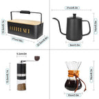 SOTECH Pour Over Coffee Maker Set Portable Pour Over Set-Manual Coffee Grinder Heatproof Glass Coffee Dripper for Traveling Camping - Image 5