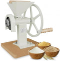 Manual Hand Grain Mill White | Heavy-Duty Hand Operated Food Grinder for Wheat, Corn, Oats, Coffee Beans, Rice & Dry Grains | Hand Crank Kitchen Flour Mill for Home, Camping, Survival & Everyday Use by MOUNTAINESSENTIALS