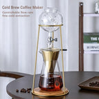 Cold Brew Coffee Maker Stainless Steel and Borosilicate Glass 400ML Slow Drop Technology with Adjustable Flow Rate 2-4 Cups of Iced Coffee Preparation - Image 2